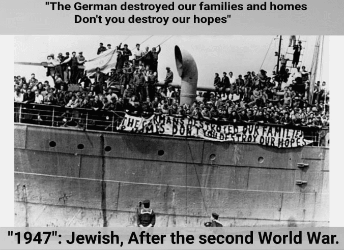 Jewish entering Paletiose after world war 2